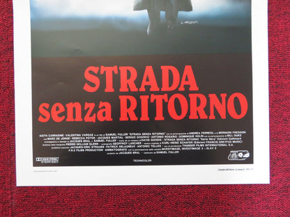 STRADA SENZA RITORNO ITALIAN LOCANDINA POSTER KEITH CARRADINE V. VARGAS 1989