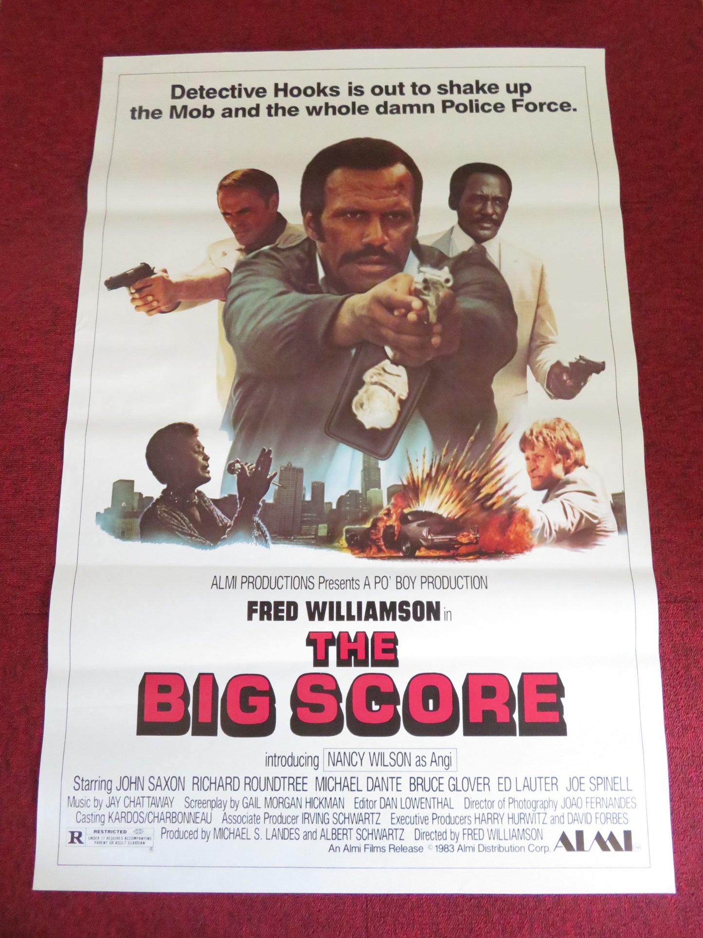 THE BIG SCORE US ONE SHEET ROLLED POSTER FRED WILLIAMSON NANCY WILSON 1983