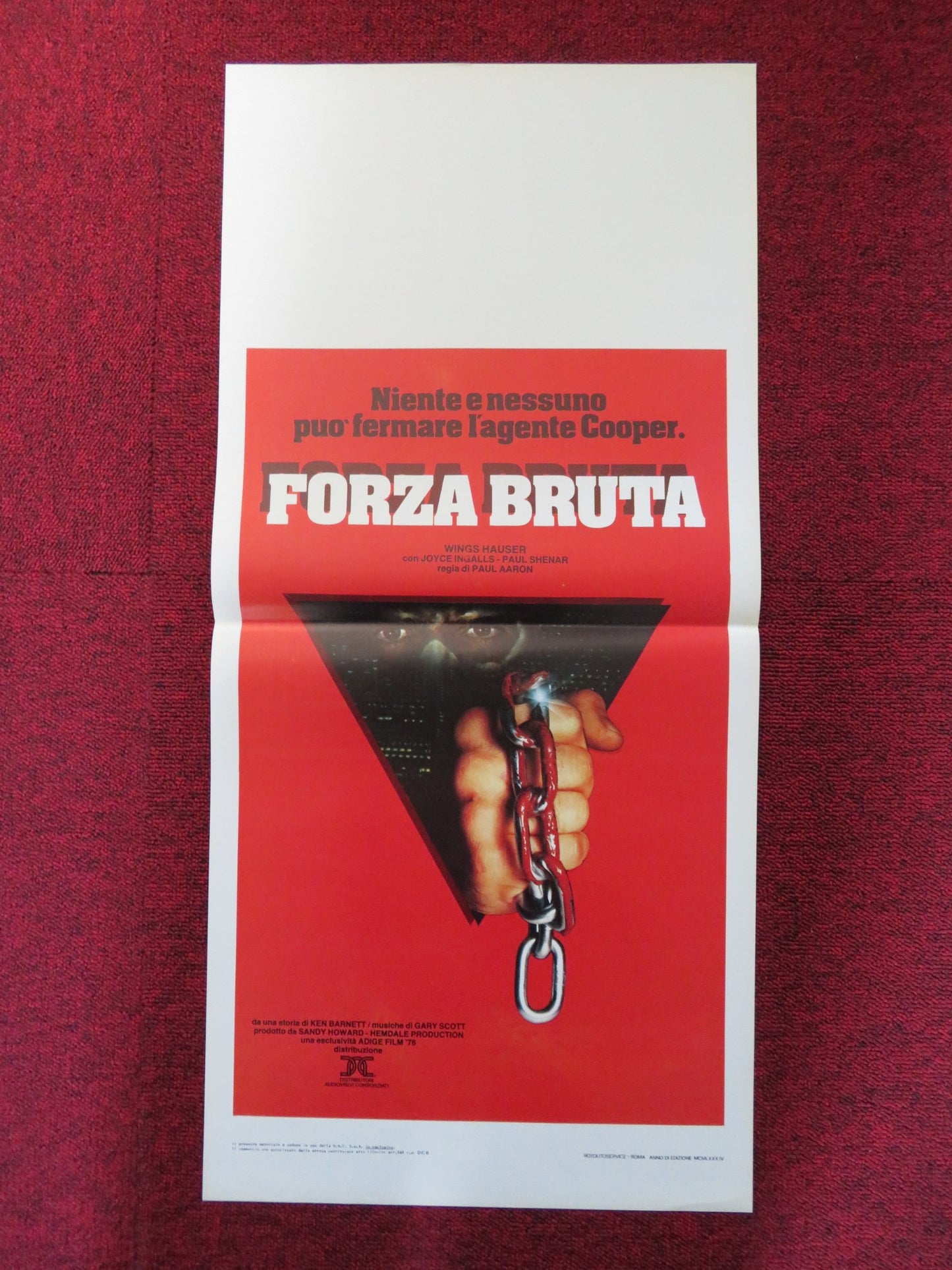 FORZA BRUTA ITALIAN LOCANDINA POSTER WINGS HAUSER JOYCE INGALLS 1983