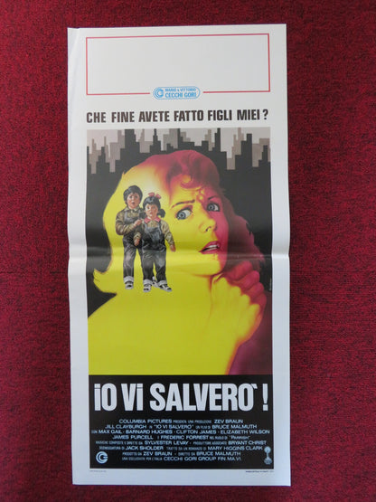 IO VI SALVERO ITALIAN LOCANDINA POSTER JILL CLAYBURGH MAX GAIL 1986