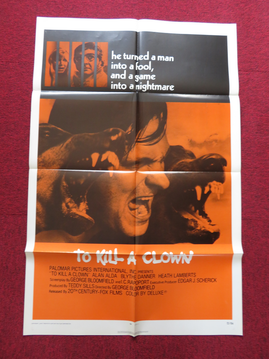 TO KILL A CLOWN FOLDED US ONE SHEET POSTER ALAN ALDA BLYTHE DANNER 1972