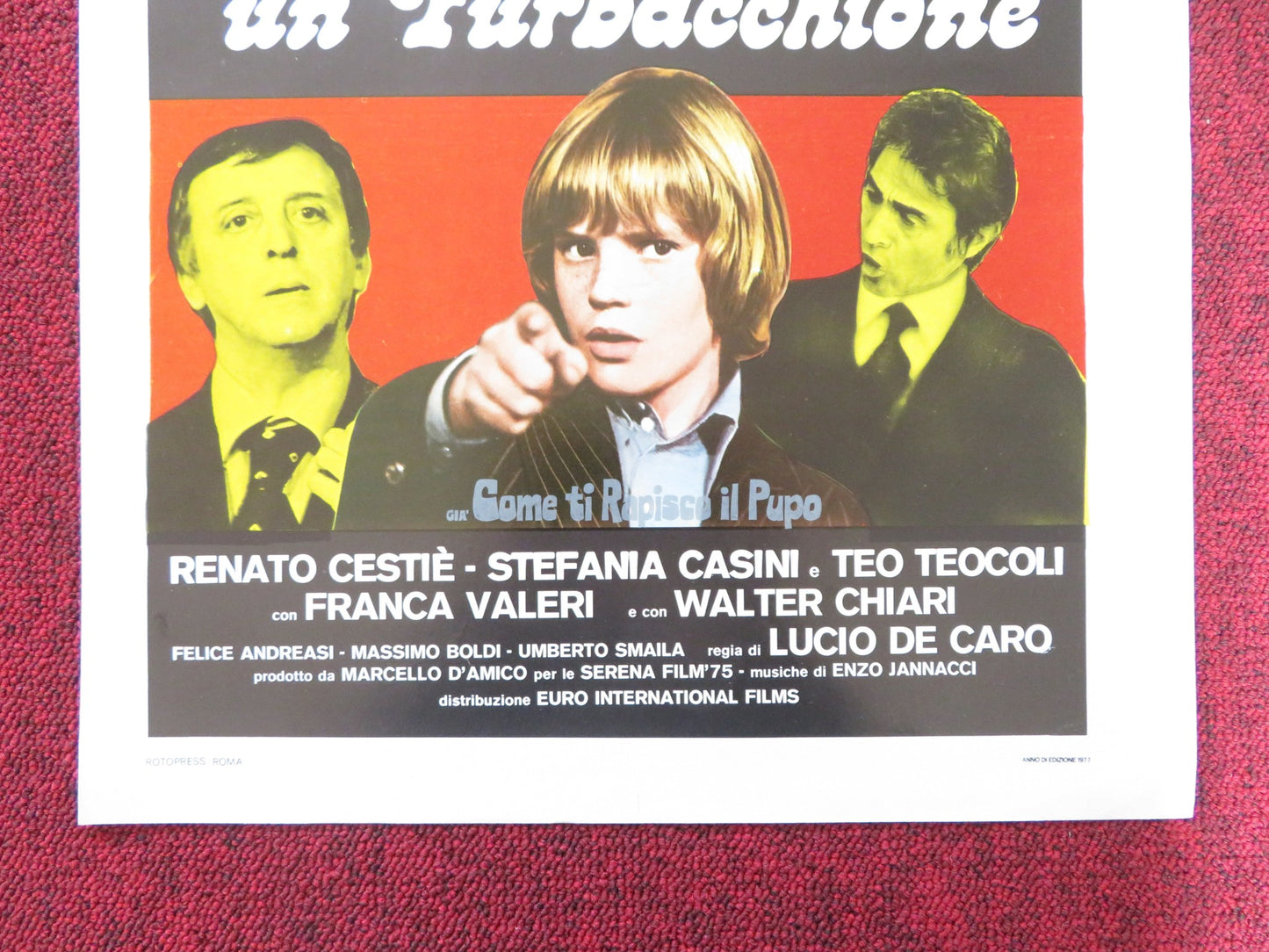 CINQUE FURBASTRI, UN FURBACCHIONE ITALIAN LOCANDINA POSTER RENATO CESTIE 1977