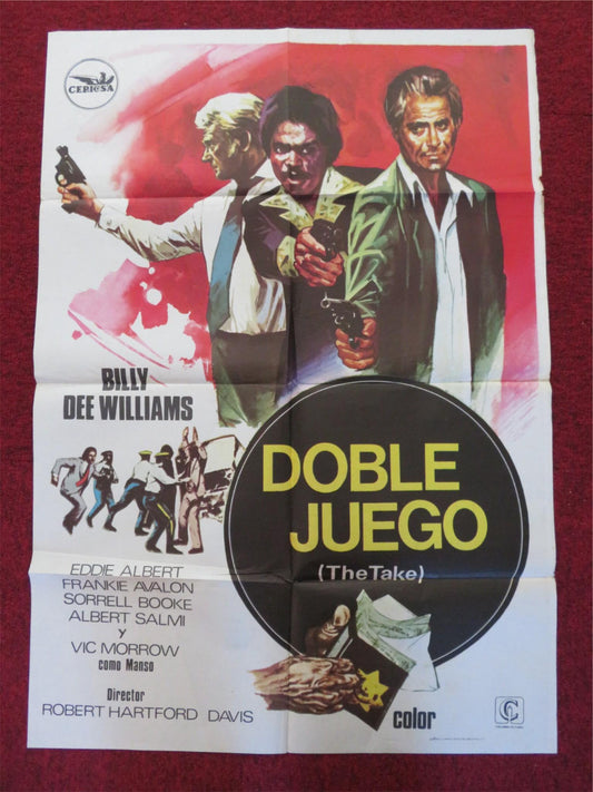 THE TAKE FOLDED SPANISH POSTER BILLY DEE WILLIAMS EDDIE ALBERT 1974