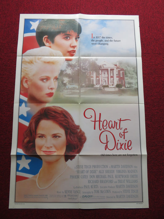 HEART OF DIXIE FOLDED US ONE SHEET POSTER ALLY SHEEDY VIRGINIA MADSEN 1989