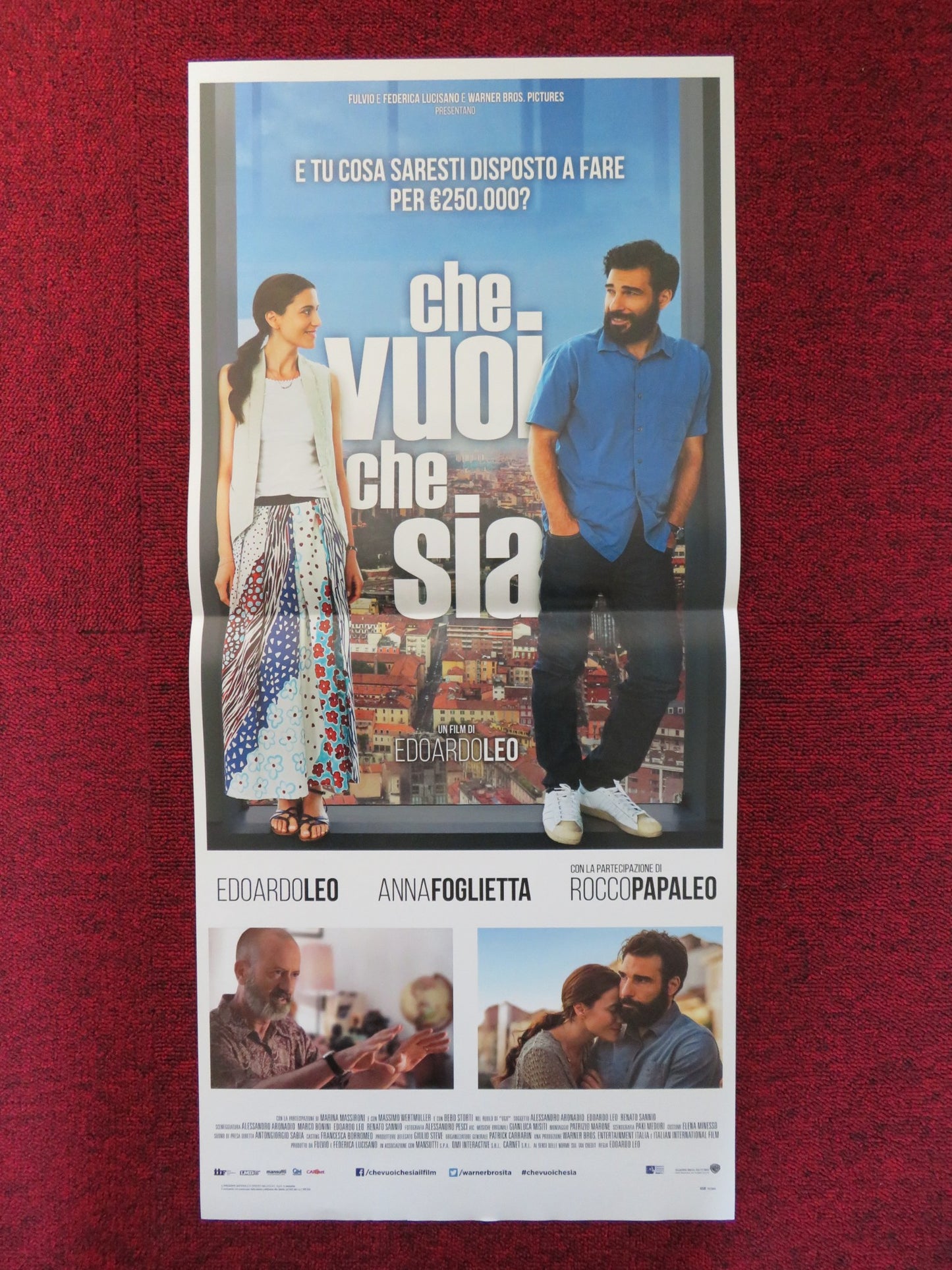 CHE VUOI CHE SIA ITALIAN LOCANDINA POSTER EDOARDO LEO ANNA FOGLIETTA 2016