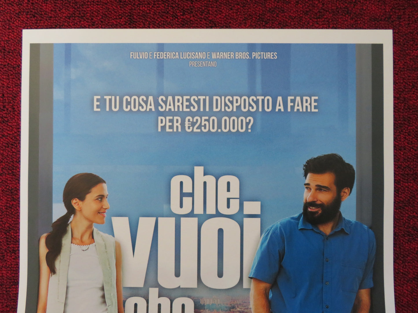 CHE VUOI CHE SIA ITALIAN LOCANDINA POSTER EDOARDO LEO ANNA FOGLIETTA 2016