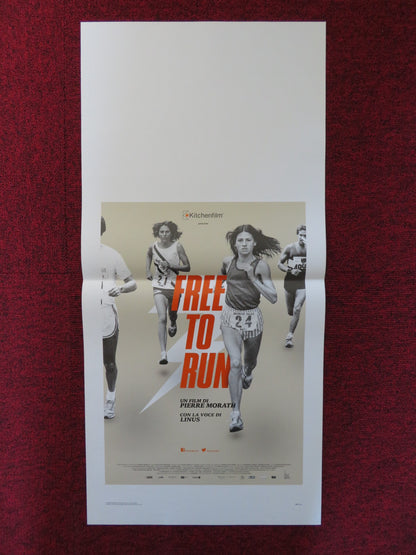 FREE TO RUN ITALIAN LOCANDINA POSTER DENIS ALCADE NEIL AMDUR 2016