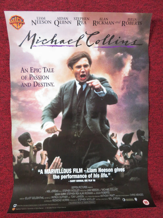 MICHAEL COLLINS VHS VIDEO POSTER LIAM NEESON AIDAN QUINN 1996