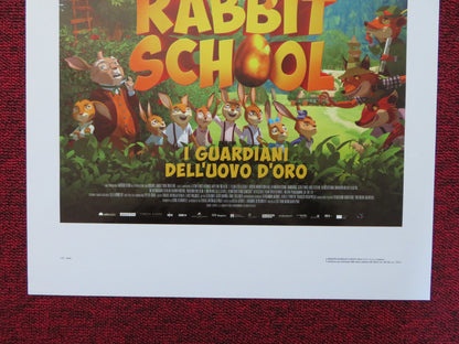 RABBIT SCHOOL GUARDIANS OF THE GOLDEN EGG ITALIAN LOCANDINA POSTER N. LEVI 2017