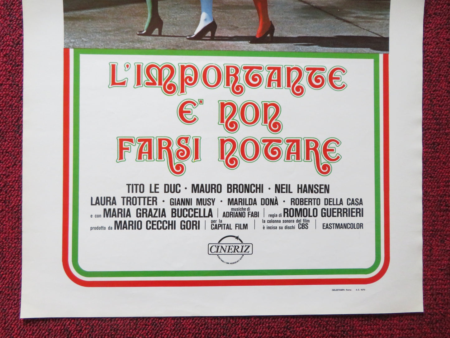 L'IMPORTANTE E' NON FARSI NOTARE ITALIAN LOCANDINA POSTER TITO LE DUC 1979