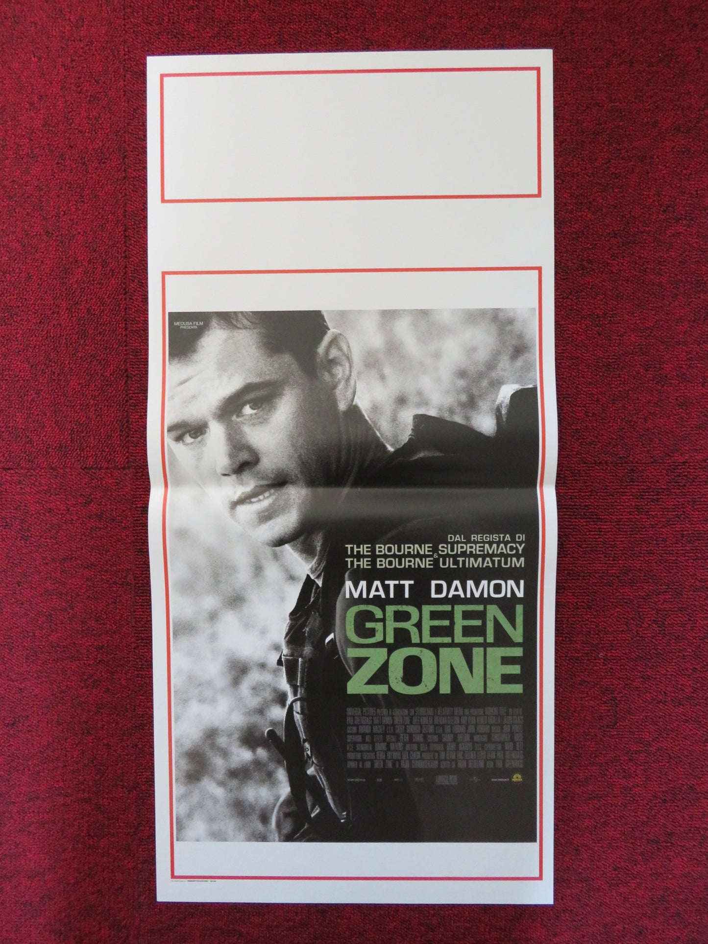 GREEN ZONE ITALIAN LOCANDINA POSTER MATT DAMON IGAL NAOR 2010