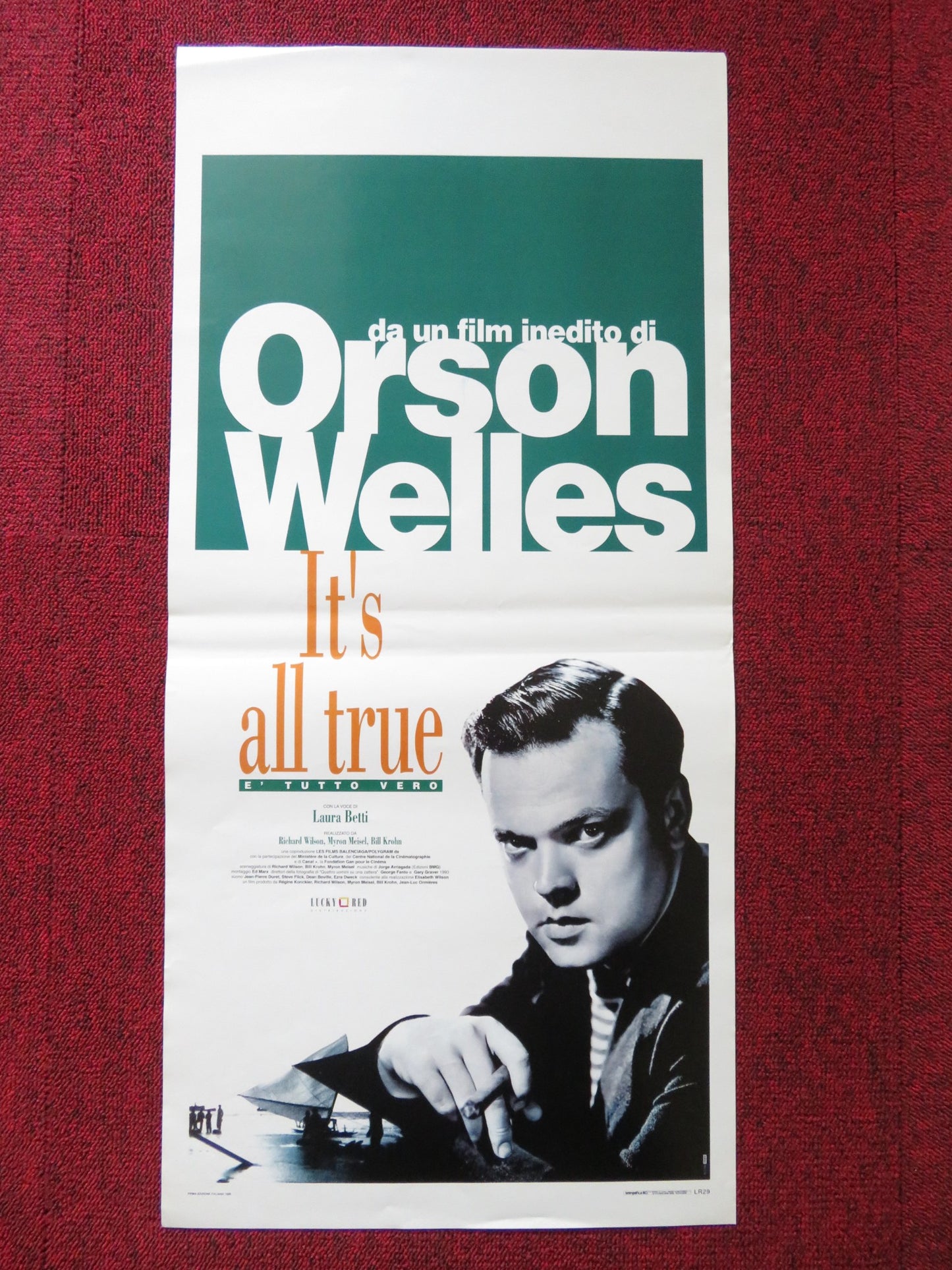 IT'S ALL TRUE ITALIAN LOCANDINA POSTER ORSON WELLES RICHARD WILSON 1995