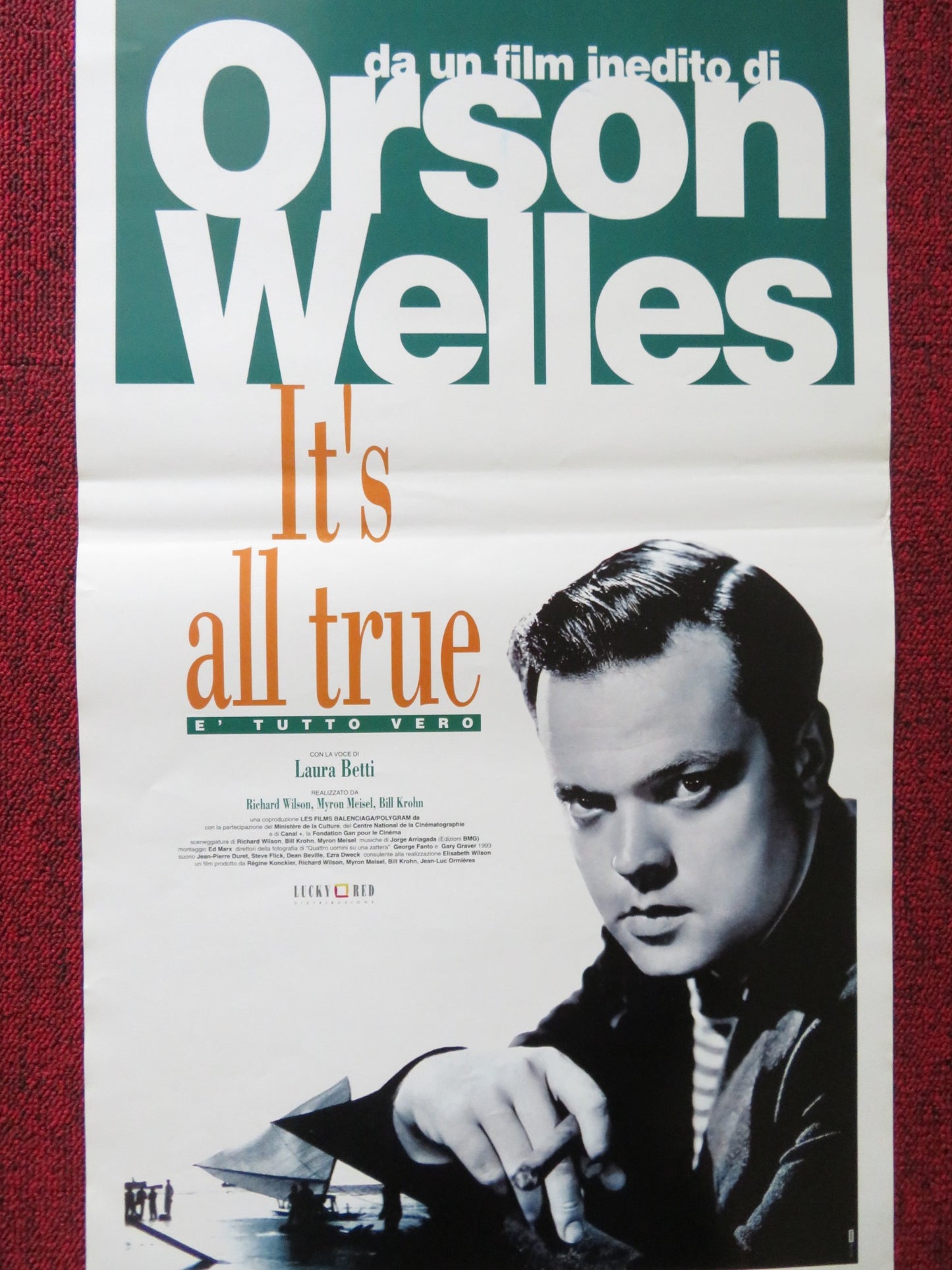 IT'S ALL TRUE ITALIAN LOCANDINA POSTER ORSON WELLES RICHARD WILSON 1995