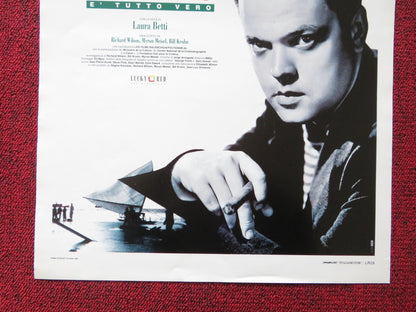 IT'S ALL TRUE ITALIAN LOCANDINA POSTER ORSON WELLES RICHARD WILSON 1995