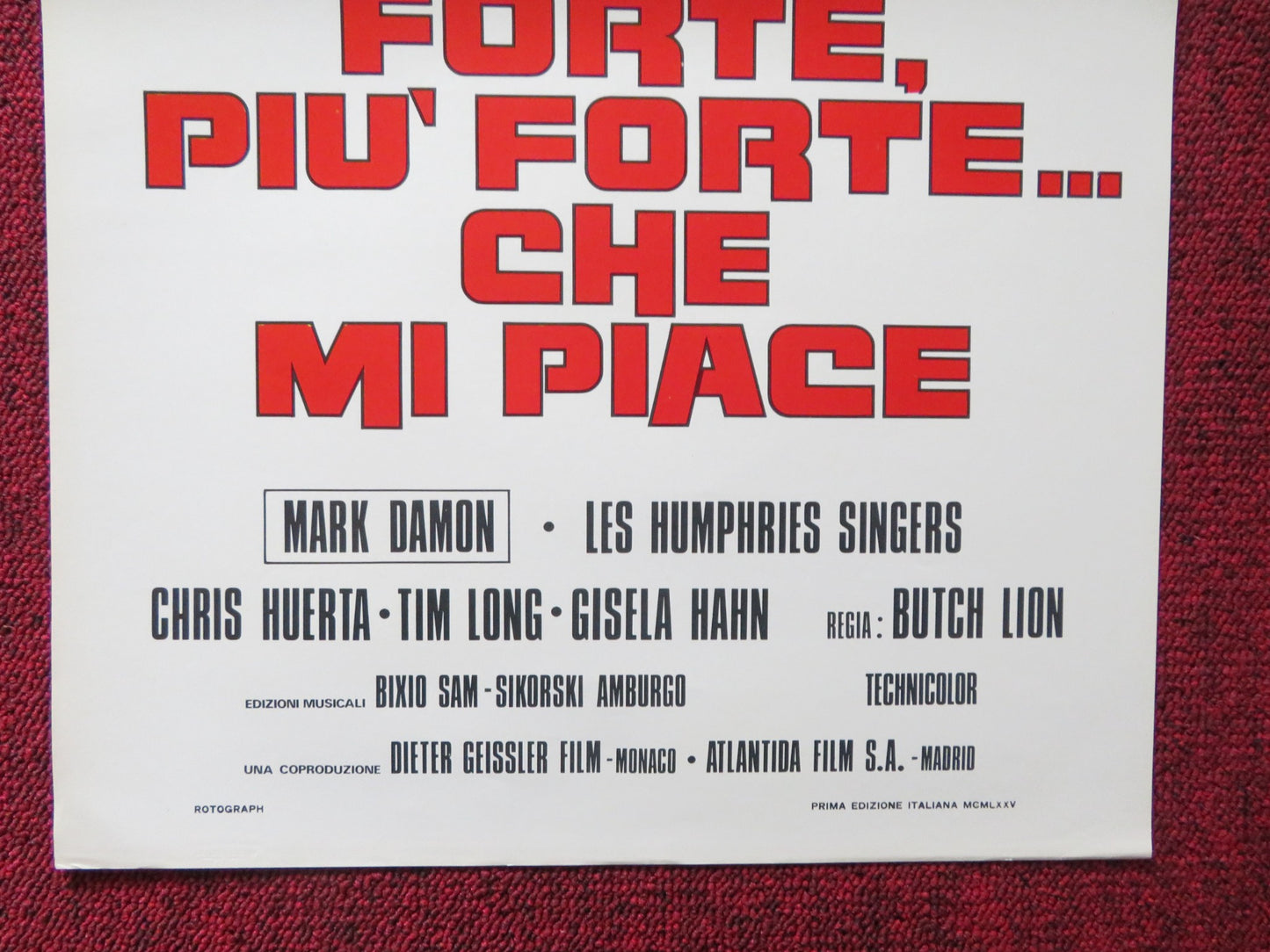 BANG, AND THE ANGELS SING ITALIAN LOCANDINA POSTER MARK DAMON L. HUMPHRIES 1974