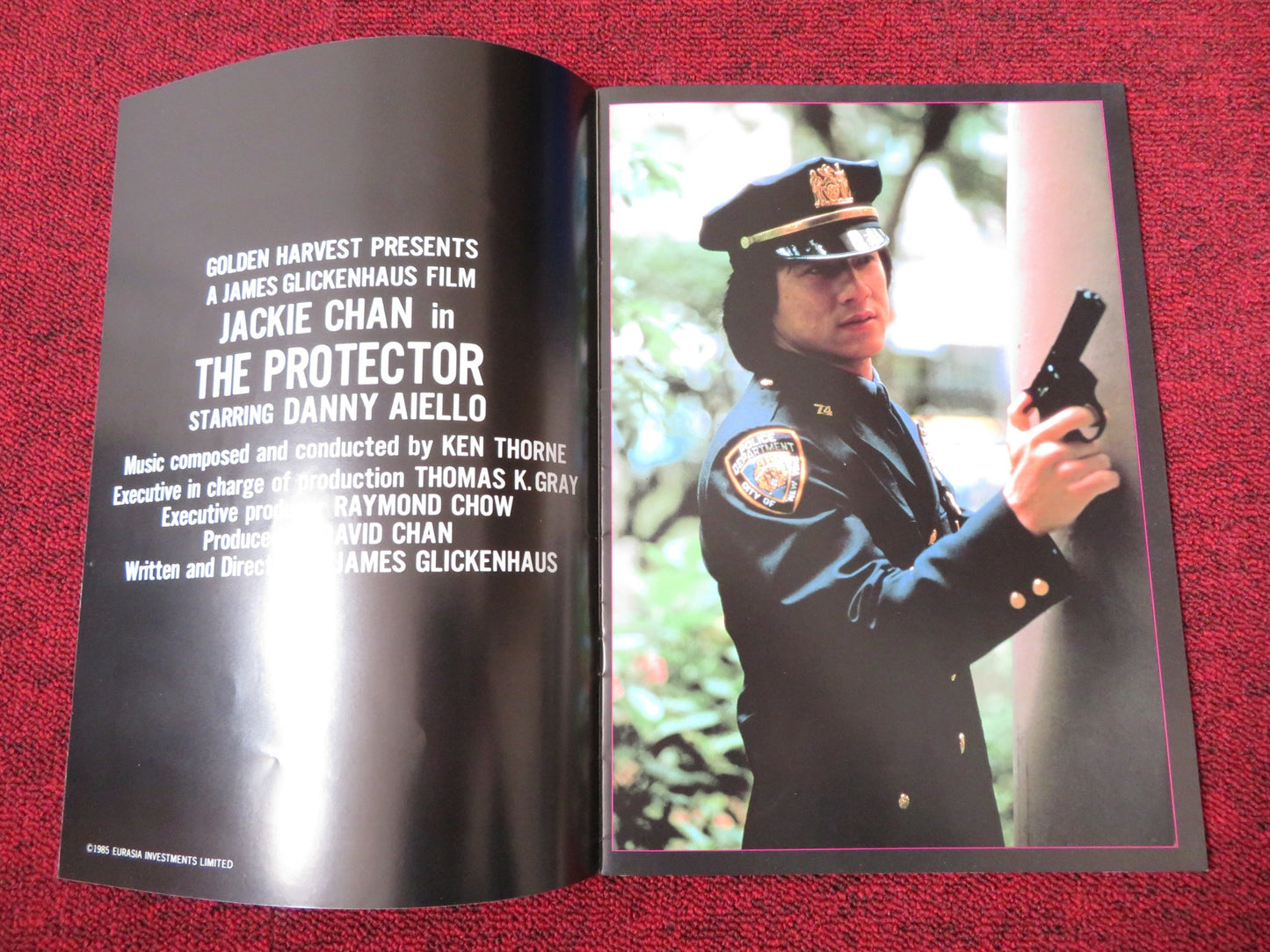 THE PROTECTOR JAPANESE BROCHURE / PRESS BOOK JACKIE CHAN DANNY AIELLO 1985