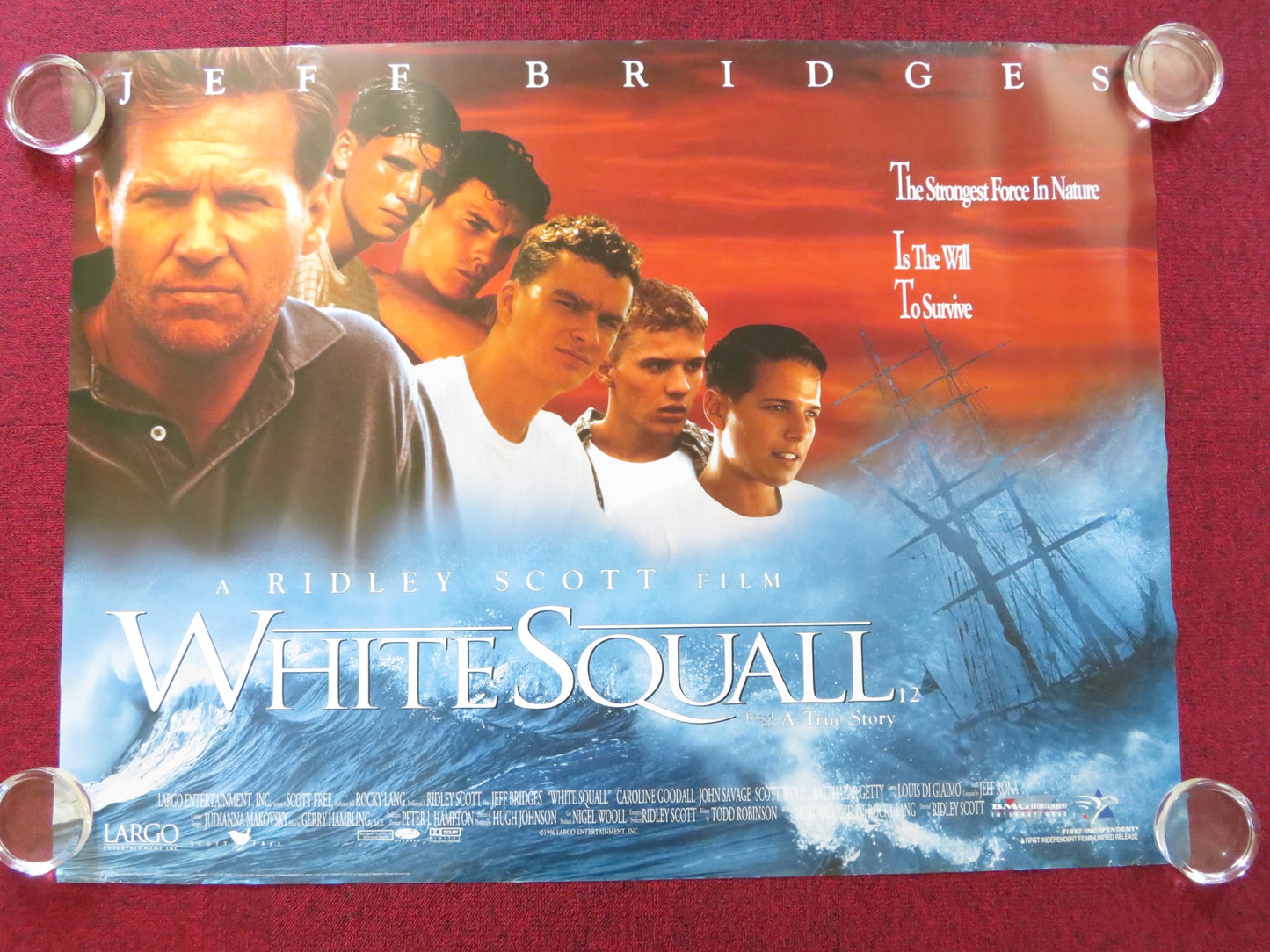 WHITE SQUALL UK QUAD (30"x 40") ROLLED POSTER JEFF BRIDGES JOHN SAVAGE 1996