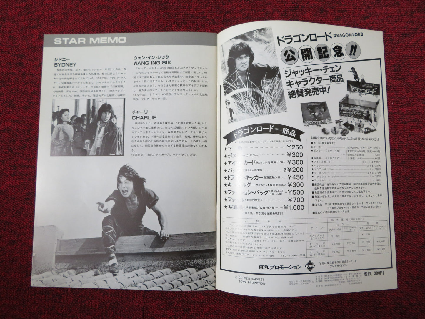 DRAGON LORD JAPANESE BROCHURE / PRESS BOOK JACKIE CHAN MICHAEL WAI MAN CHAN 1982