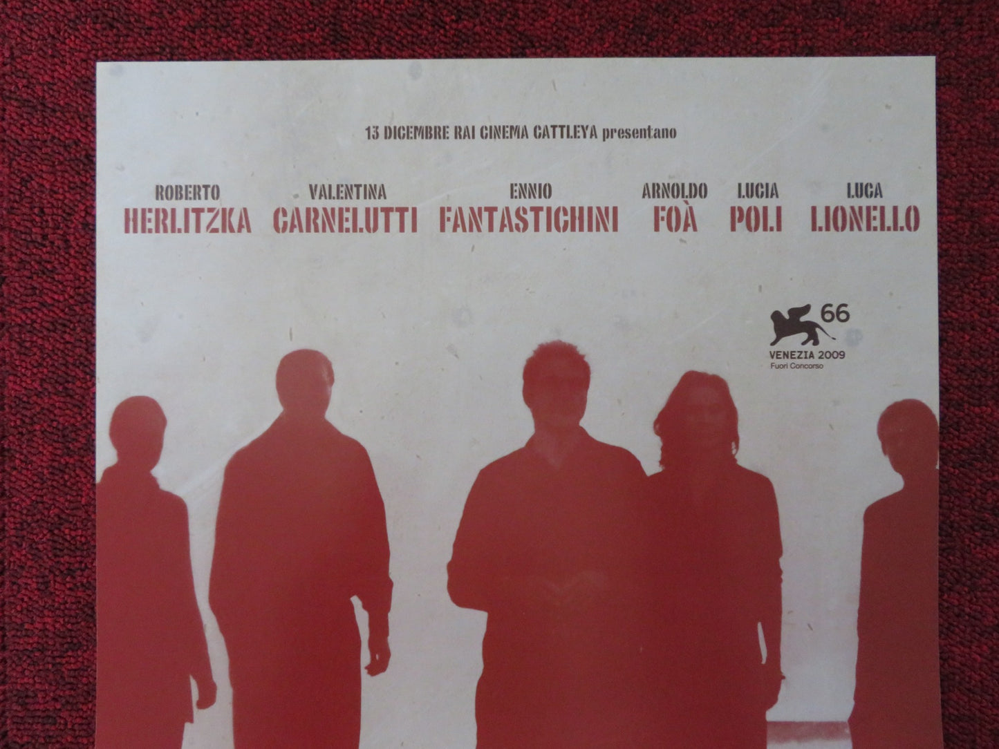 LE OMBRE ROSSE ITALIAN LOCANDINA POSTER ENNIO FANTASTICHINI ARNOLDO FOA 2009