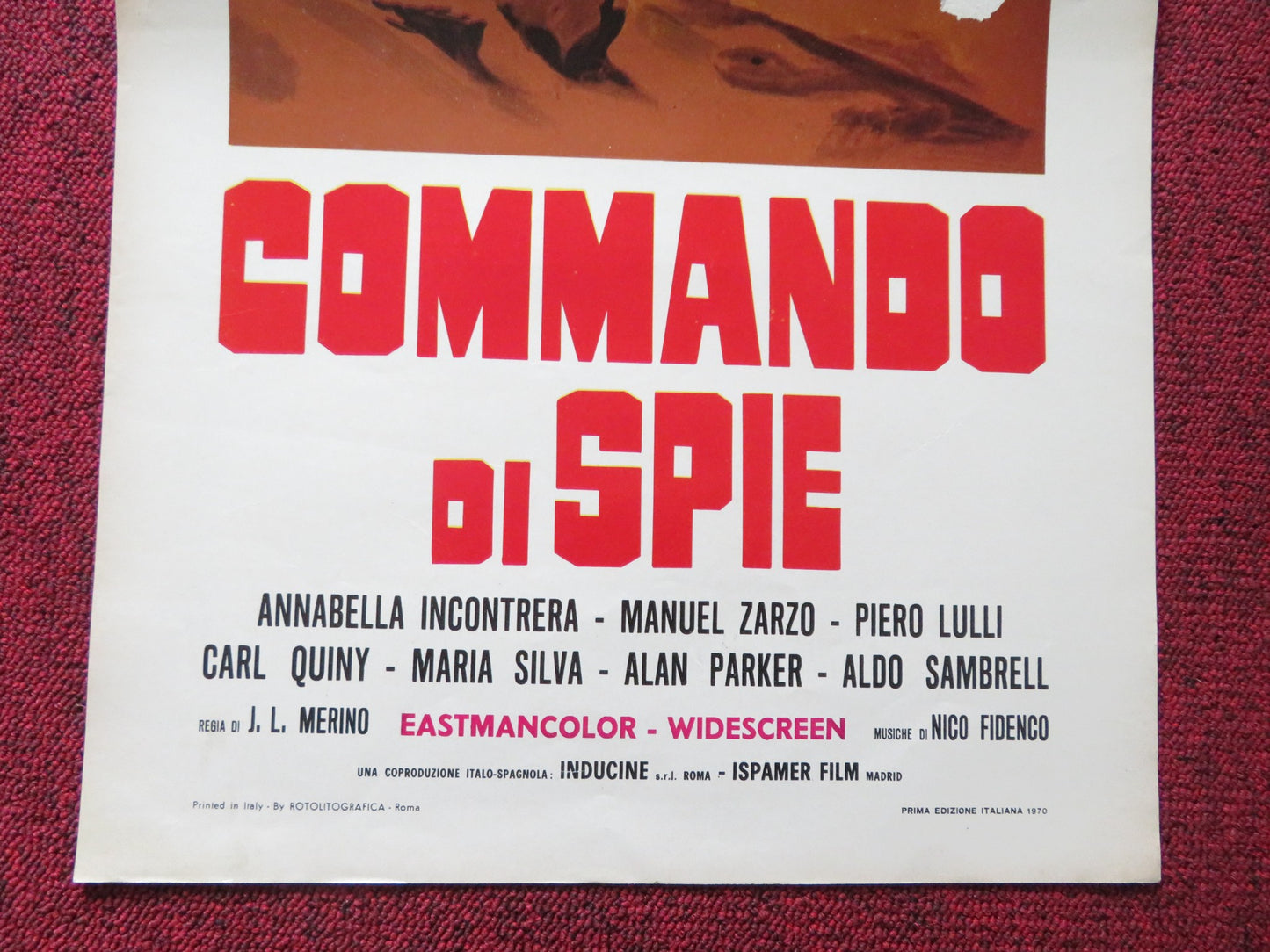 WHEN HEROES DIE ITALIAN LOCANDINA POSTER CRAIG HILL ANNABELLA INCONTRERA 1970