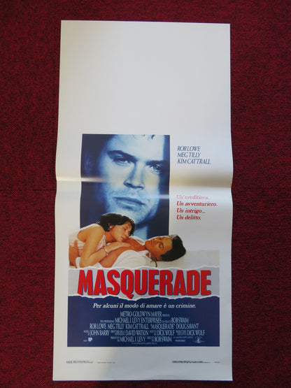 MASQUERADE ITALIAN LOCANDINA (27.5"x13") POSTER ROB LOWE MEG TILLY 1989