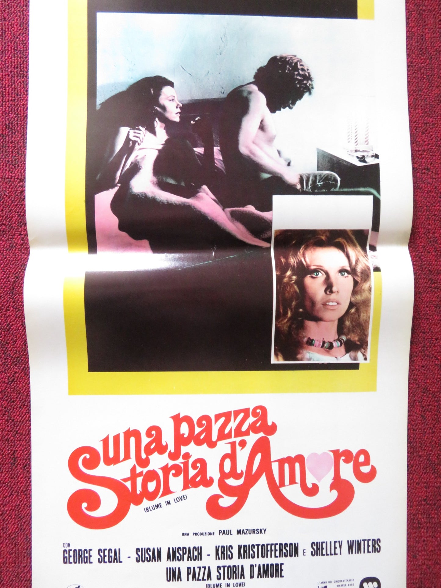 BLUME IN LOVE ITALIAN LOCANDINA POSTER GEORGE SEGAL SUSAN ANSPACH 1973