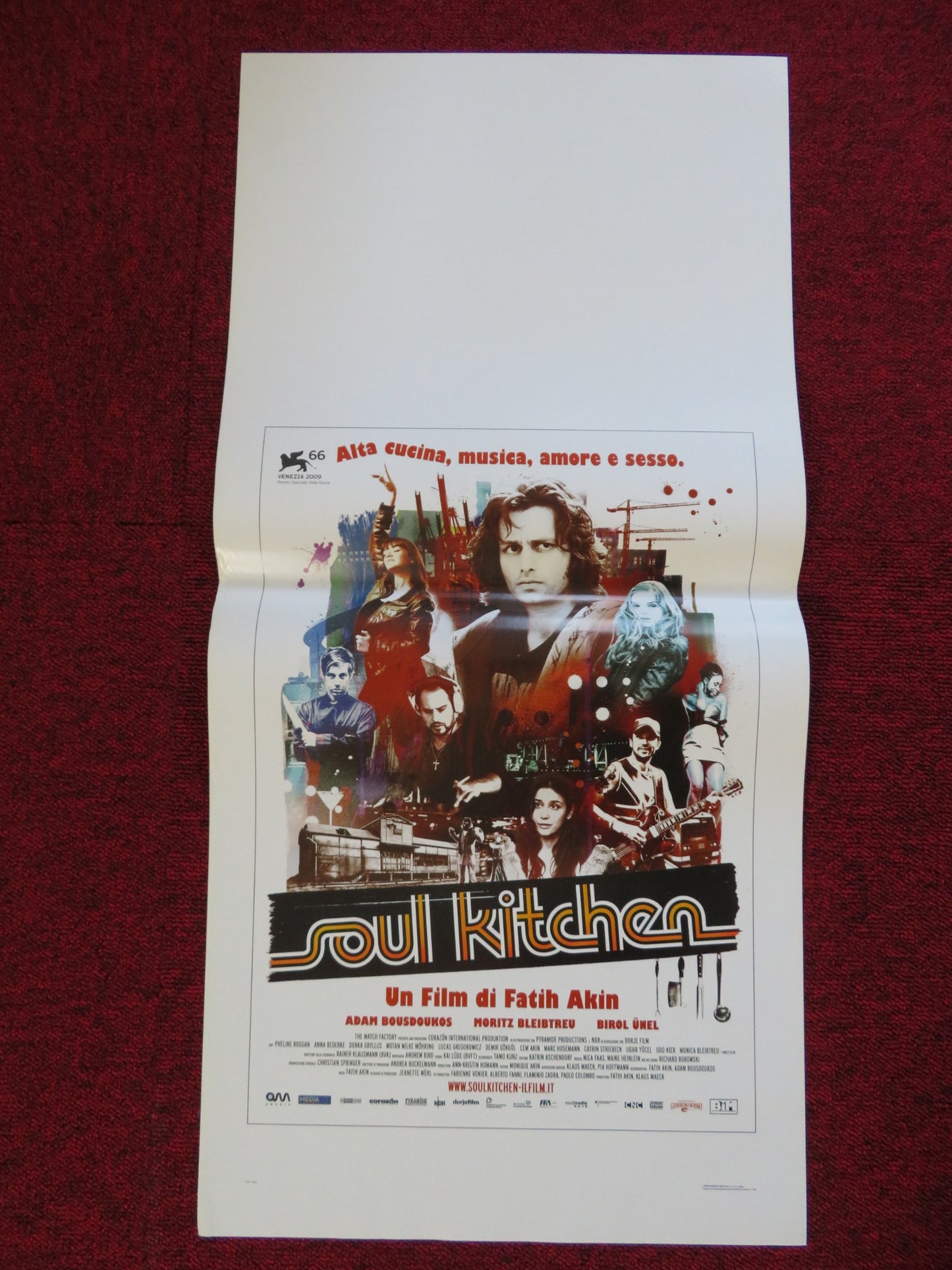 SOUL KITCHEN ITALIAN LOCANDINA (27.5"x13") POSTER ADAM BOUSDOUKOS 2009