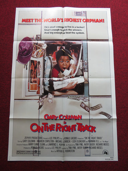 ON THE RIGHT TRACK FOLDED US ONE SHEET POSTER GARY COLEMAN 1981