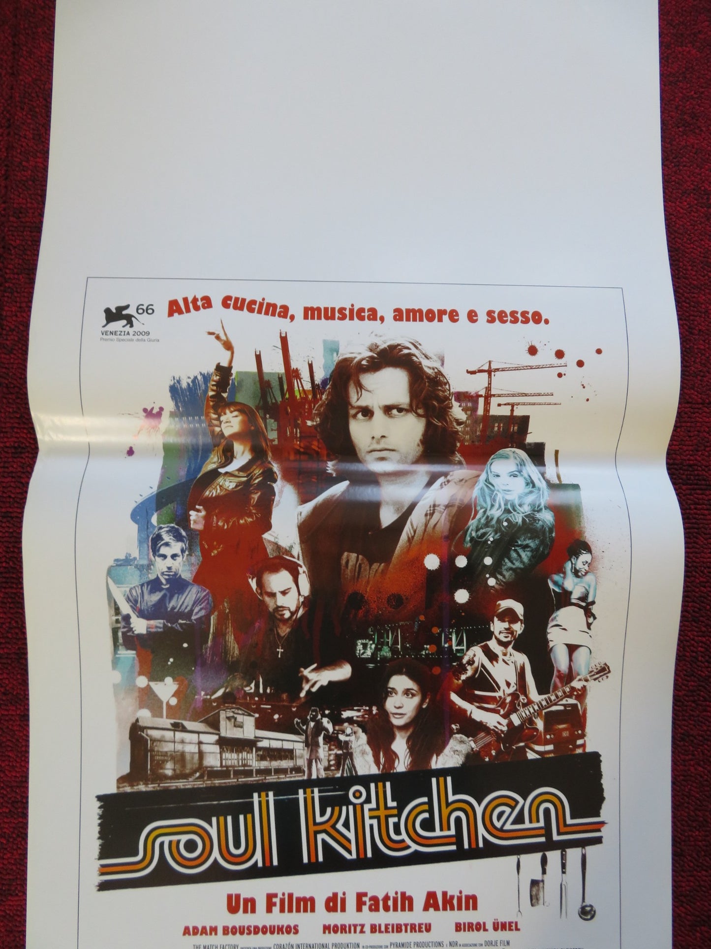 SOUL KITCHEN ITALIAN LOCANDINA (27.5"x13") POSTER ADAM BOUSDOUKOS 2009