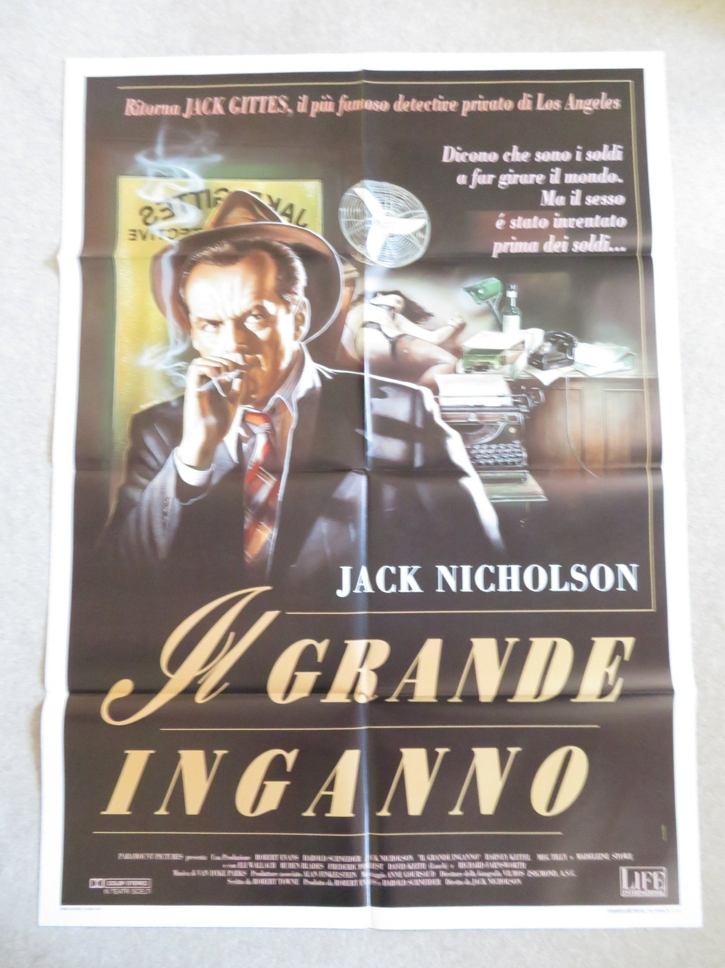 THE TWO JAKES ITALIAN 2 FOGLIO POSTER JACK NICHOLSON HARVEY KEITEL 1990