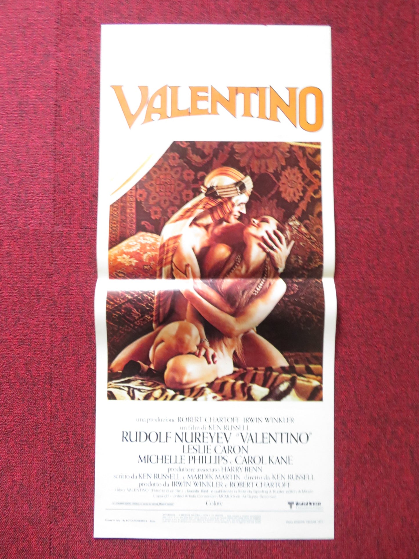 VALENTINO ITALIAN LOCANDINA POSTER RUDOLF NUREYEV 1977