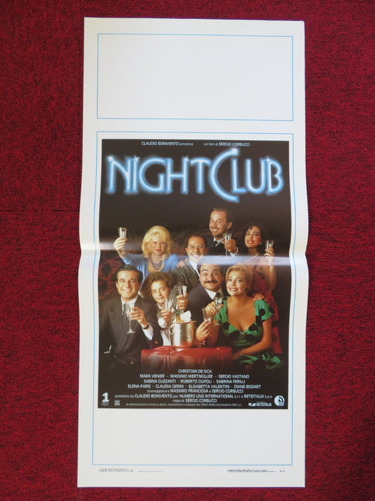 NIGHT CLUB ITALIAN LOCANDINA (27.5"x13") POSTER CHRISTIAN DE SICA 1989