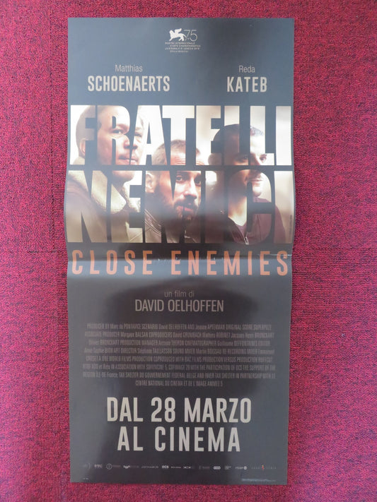 CLOSE ENEMIES ITALIAN LOCANDINA POSTER MATTHIAS SCHOENAERTS REDA KATEB 2018