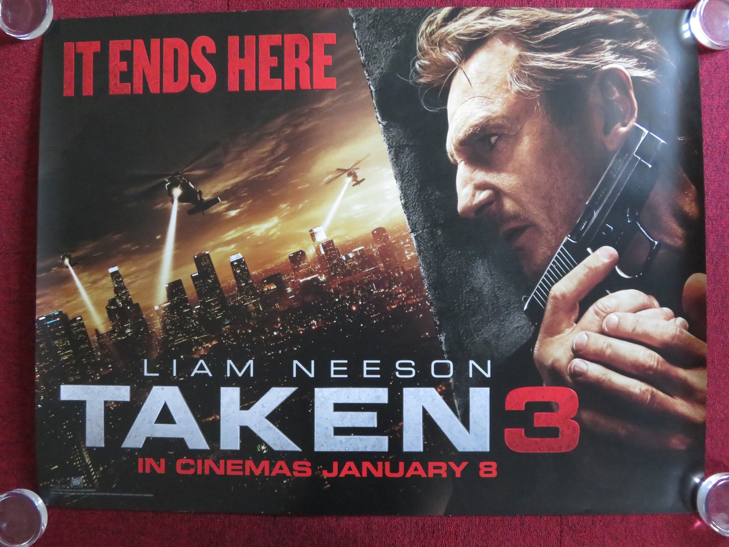 TAKEN 3 UK QUAD (30"x 40") ROLLED POSTER LIAM NEESON FOREST WHITAKER 2014