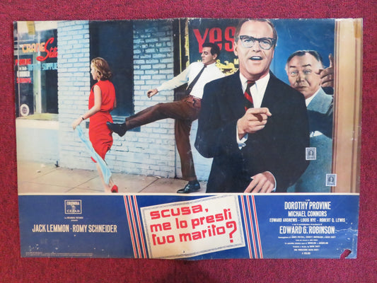 GOOD NEIGHBOR SAM - D ITALIAN FOTOBUSTA POSTER JACK LEMMON ROMY SCHNEIDER 1964