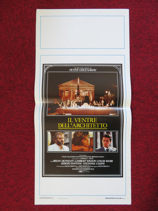 THE BELLY OF AN ARCHITECT ITALIAN LOCANDINA (27.5"x13") POSTER B. DENNEHY 1988