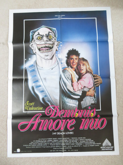 MY DEMON LOVER ITALIAN 2 FOGLIO POSTER SCOTT VALENTINE MICHELE LITTLE 1987