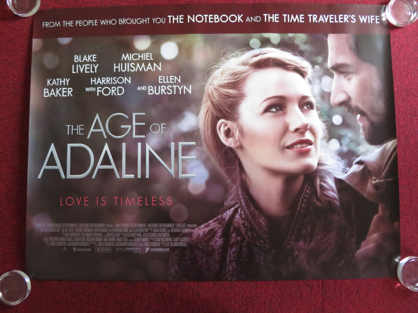 THE AGE OF ADALINE - A UK QUAD (30"x 40") ROLLED POSTER BLAKE LIVELY 2015