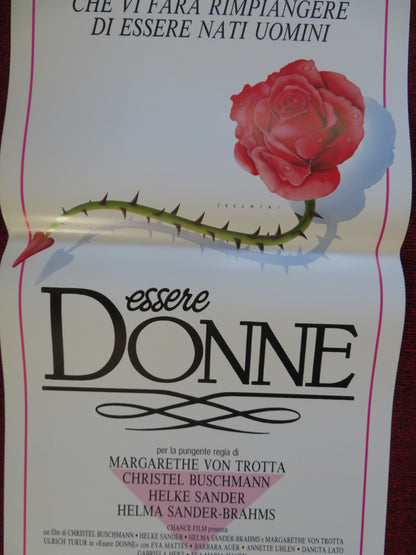 ESSERE DONNE ITALIAN LOCANDINA (27.5"x13") POSTER ULRICH TUKUR EVA MATTES 1988