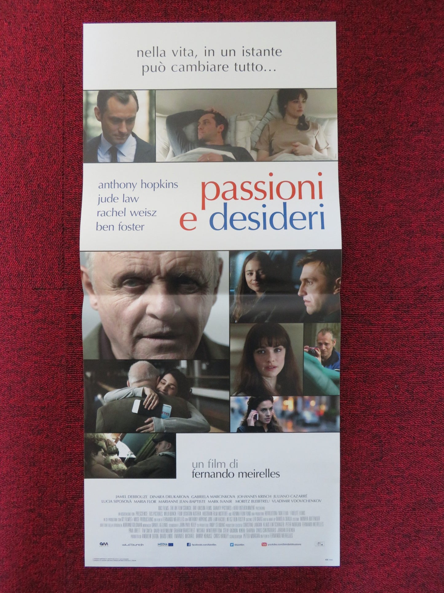 PASSIONI E DESIDERI ITALIAN LOCANDINA POSTER JUDE LAW ANTHONY HOPKINS 2011