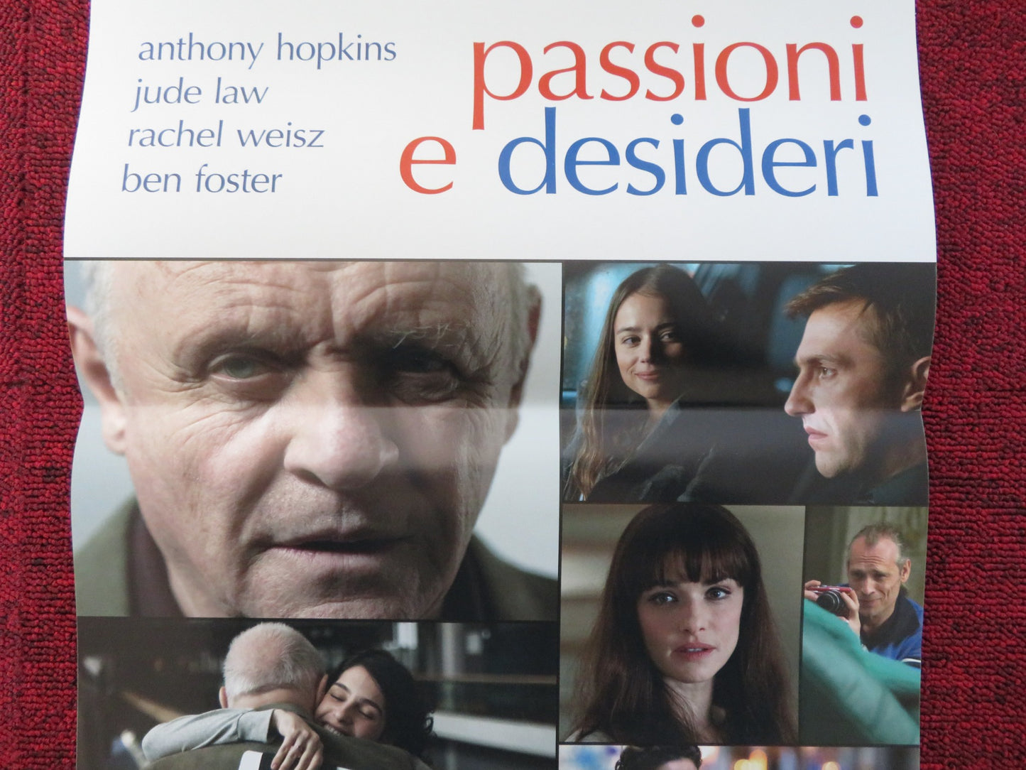 PASSIONI E DESIDERI ITALIAN LOCANDINA POSTER JUDE LAW ANTHONY HOPKINS 2011