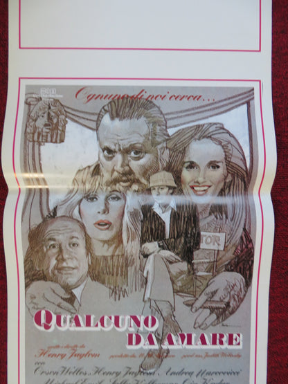 SOMEONE TO LOVE ITALIAN LOCANDINA (27.5"x13") POSTER ORSON WELLES H. JAGLOM 1988