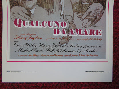 SOMEONE TO LOVE ITALIAN LOCANDINA (27.5"x13") POSTER ORSON WELLES H. JAGLOM 1988