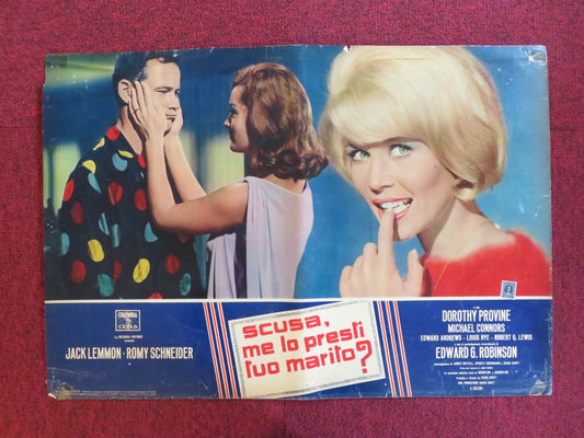 GOOD NEIGHBOR SAM - G ITALIAN FOTOBUSTA POSTER JACK LEMMON ROMY SCHNEIDER 1964