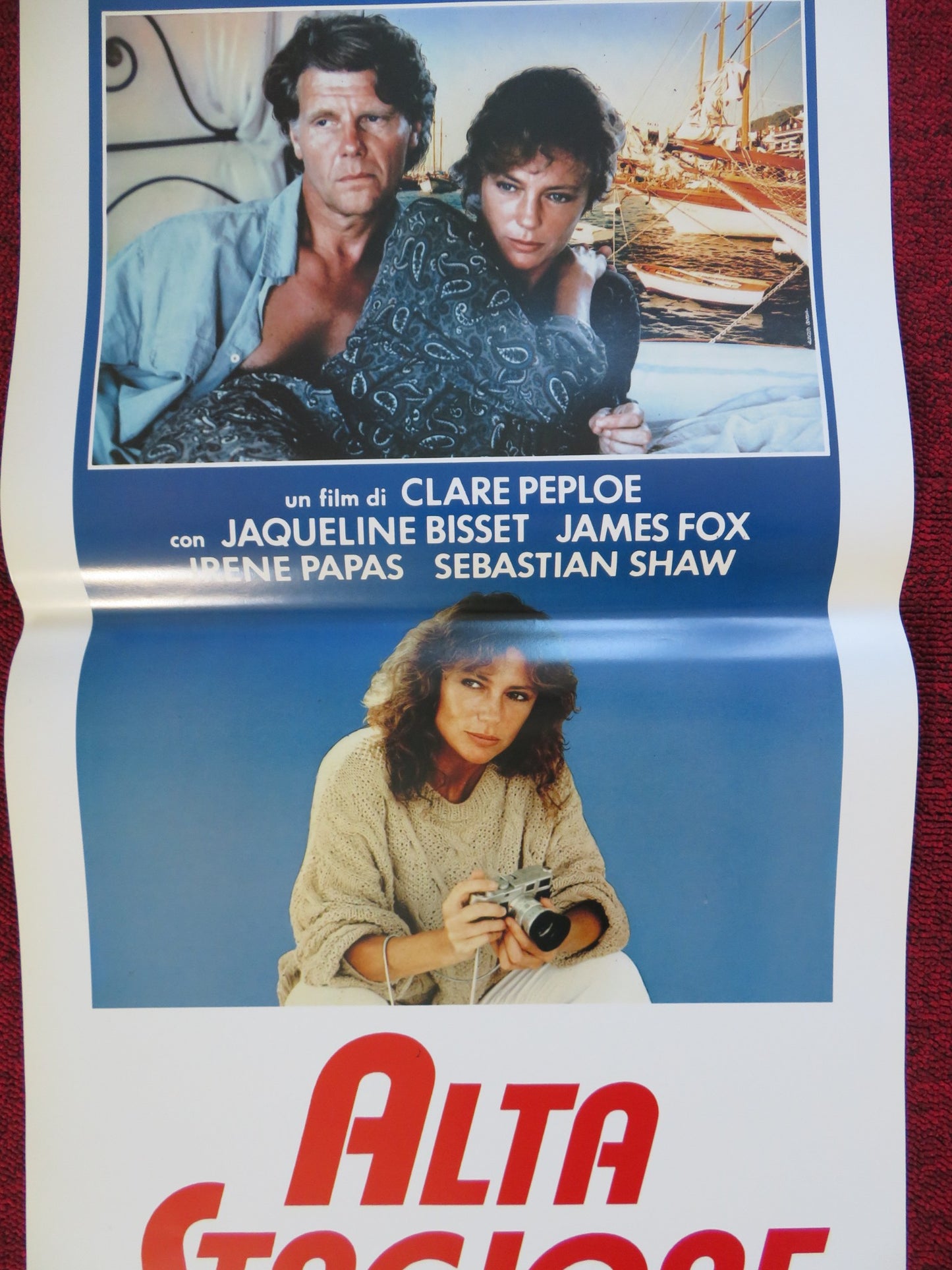 ALTA STAGIONE ITALIAN LOCANDINA (27.5"x13") POSTER JACQUELINE BISSET J. FOX 1988