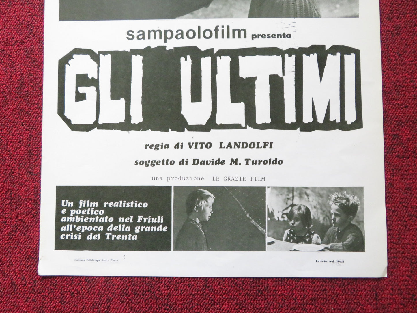 GLI ULTIMI ITALIAN LOCANDINA POSTER ADELFO GALLI MARGHERITA TORINO 2002