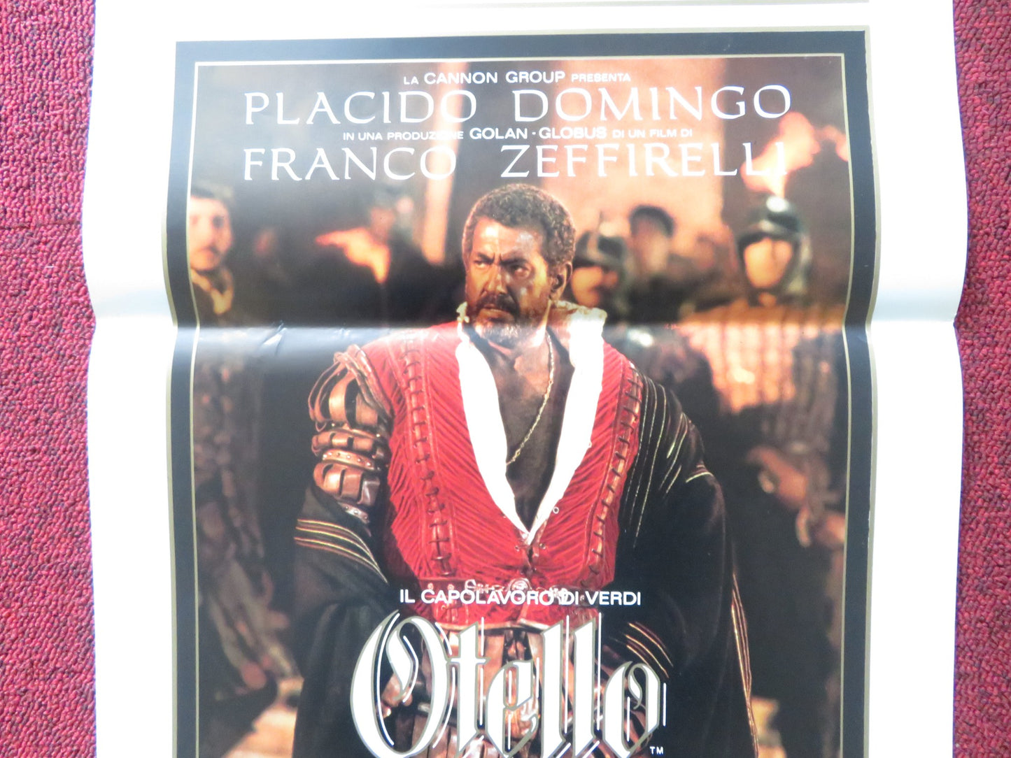 OTELLO ITALIAN LOCANDINA POSTER PLACIDO DOMINGO FRANCO ZEFFIRELLI 1986