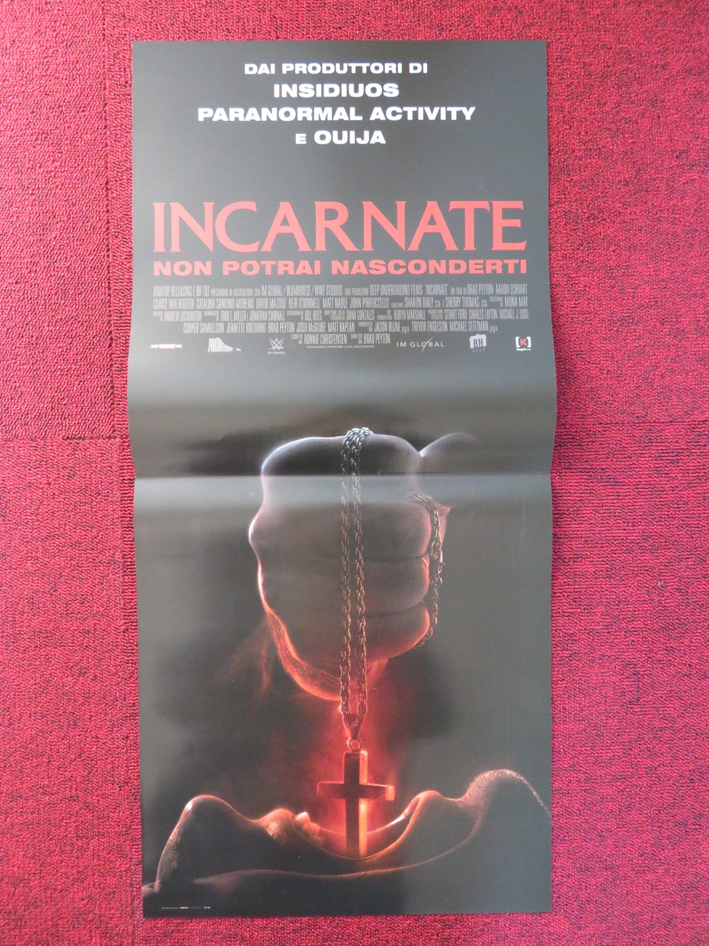 INCARNATE NONPOTRAI NASCONDERTI ITALIAN LOCANDINA POSTER AARON ECKHART 2016