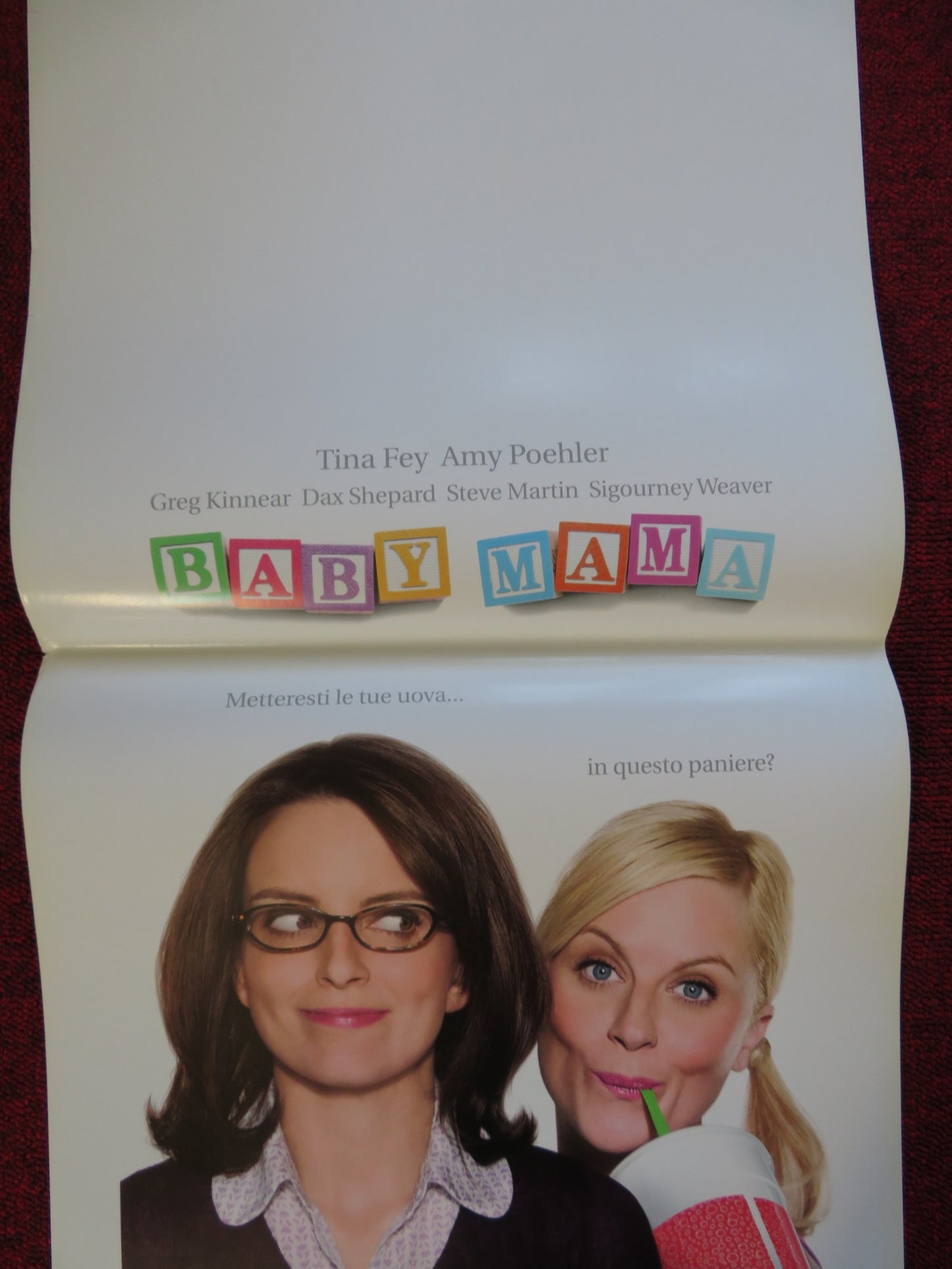 BABY MAMA ITALIAN LOCANDINA (27.5"x13") POSTER TINA FEY AMY POEHLER 2008