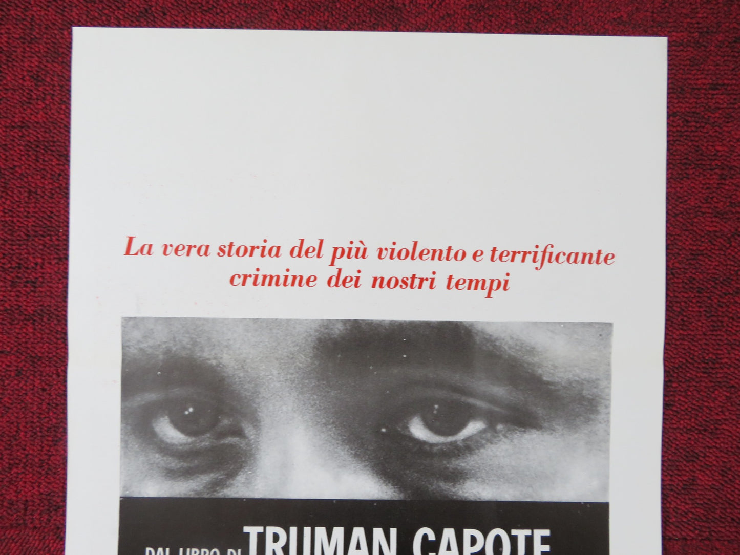 IN COLD BLOOD ITALIAN LOCANDINA POSTER TRUMAN CAPOTE ROBERT BLAKE 1968